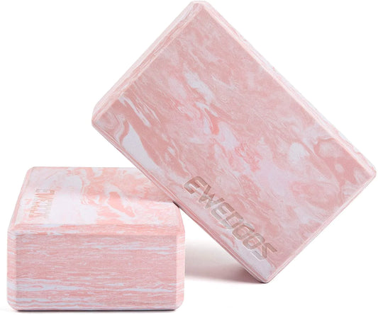Ewedoos Yoga Blocks 2 Pack Eco Friendly Yoga Block High-Density Non-Slip Yoga Block Set for Yoga Pilates