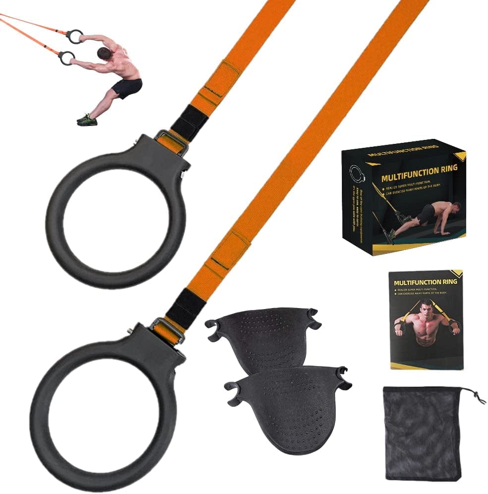 Exercise Resistance Trainer Fitness Strap Kit - Home Gym Strength Workout Bands System for Full Body Training
