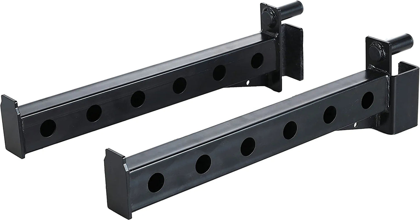 Balancefrom Power Cage Accessories - T-Bar, Weight Plate Holders, Dip Bars, Spotter Arms, J-Hooks, for 2"X2" Racks with 1" Hole