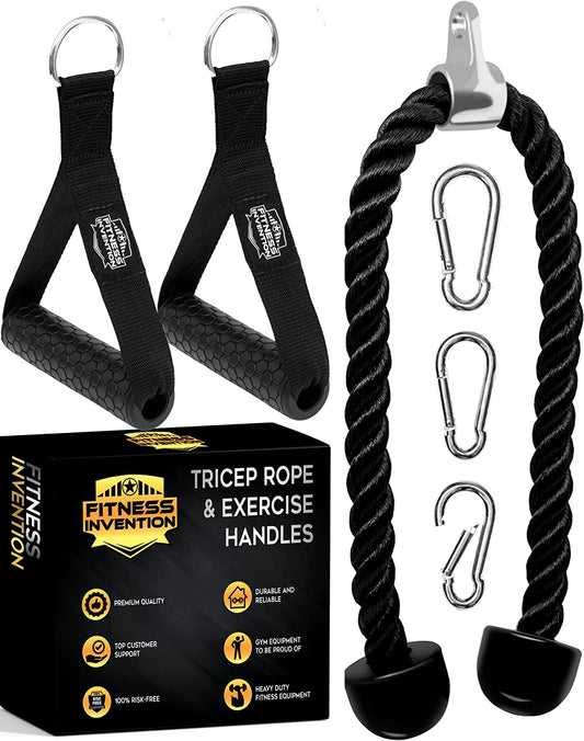 Tricep Rope Cable Attachment, 35" Rope Pull down Attachment, Cable Attachments for Gym, Cable Handles Gym Equipment, Gym Rope Pull Down, Rope Attachment for Cable Machine, Gym Rope Pull Down