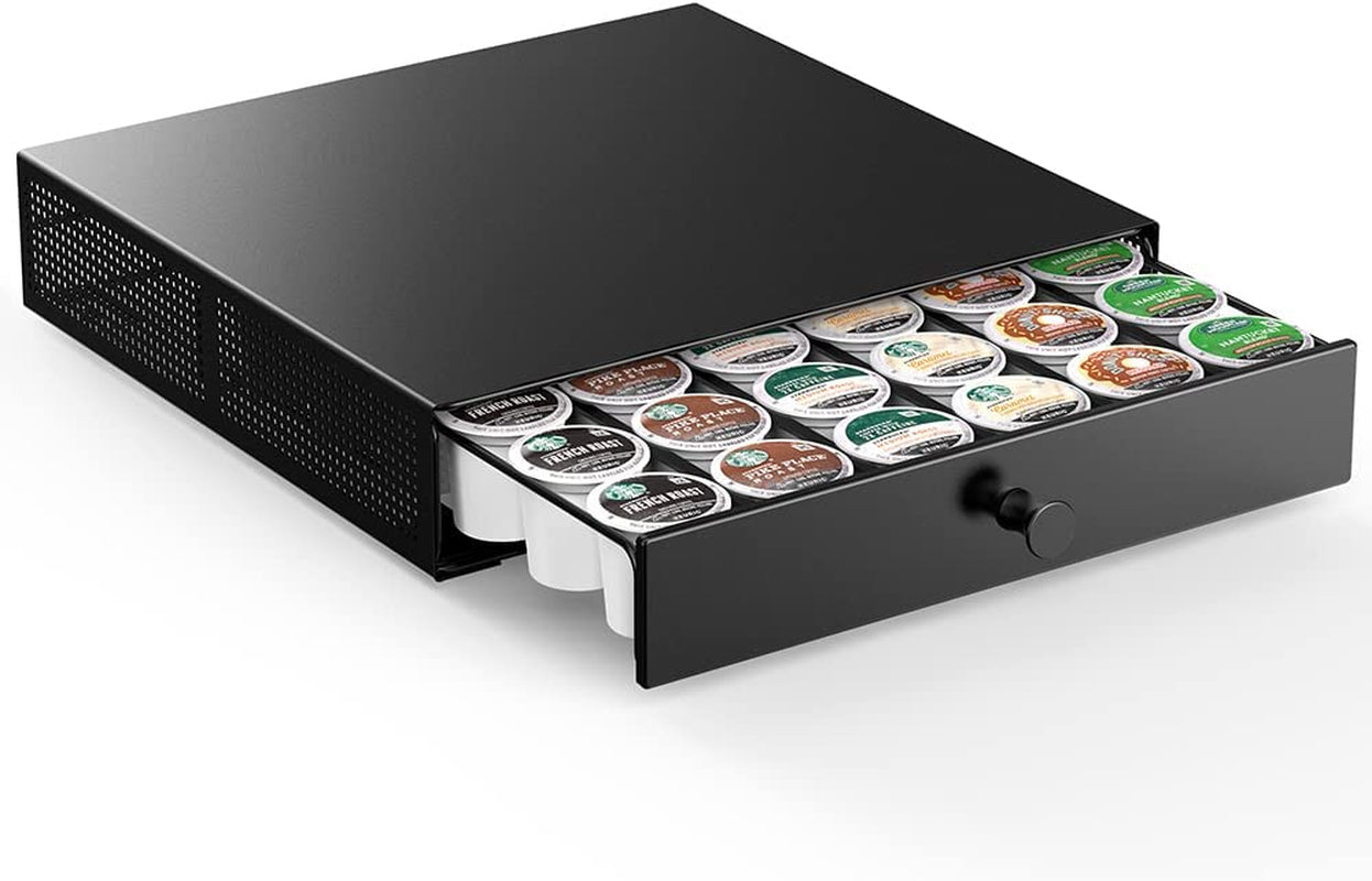 Goldlion K Cup Holder Coffee Pod Organizer K Cup Organization Storage Drawer Maker Stand Tray Counter Bartesian Rack Countertop Dolce Gusto Capsules Compatible with Keurig Accessories Holds 36 Pods