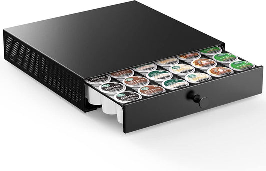 Goldlion K Cup Holder Coffee Pod Organizer K Cup Organization Storage Drawer Maker Stand Tray Counter Bartesian Rack Countertop Dolce Gusto Capsules Compatible with Keurig Accessories Holds 36 Pods