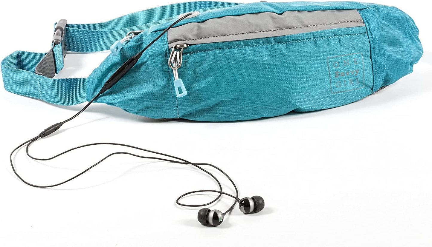 Fanny Packs for Women - Slim yet Spacious Waist Pack W/ Multiple Compartments and Headphone Cord Access - Lightweight Fannie Hip Bag Great for Hiking, Walking, Biking, Running, Travel, & More