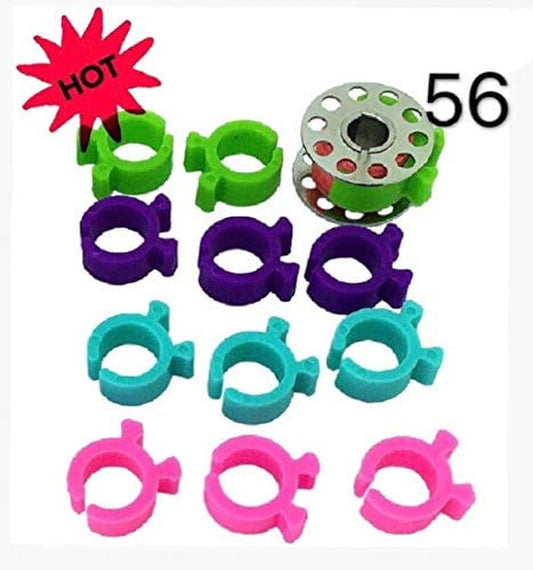 Peavytailor Bobbin Holder 56Pcs Bobbin Clips Spool Huggers for Sewing Machines Thread Organizing. the Bobbin Clamps, Peels Thread Huggers Are Sewing Kit Organizer to Avoid Unwinding Thread Tails.