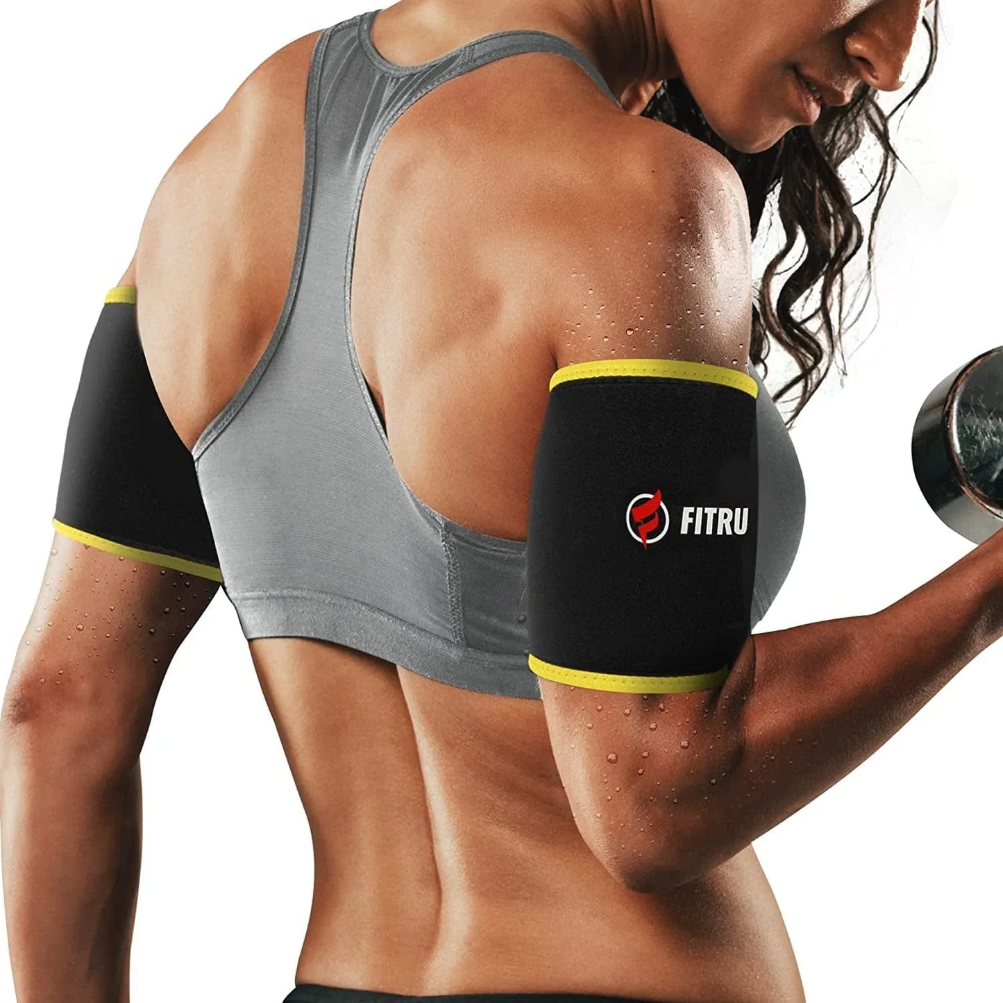 Fitru Premium Arm Trimmers for Men & Women | Sauna Arm Wraps for Flabby Arms Increasing Heat & Sweat during Exercise