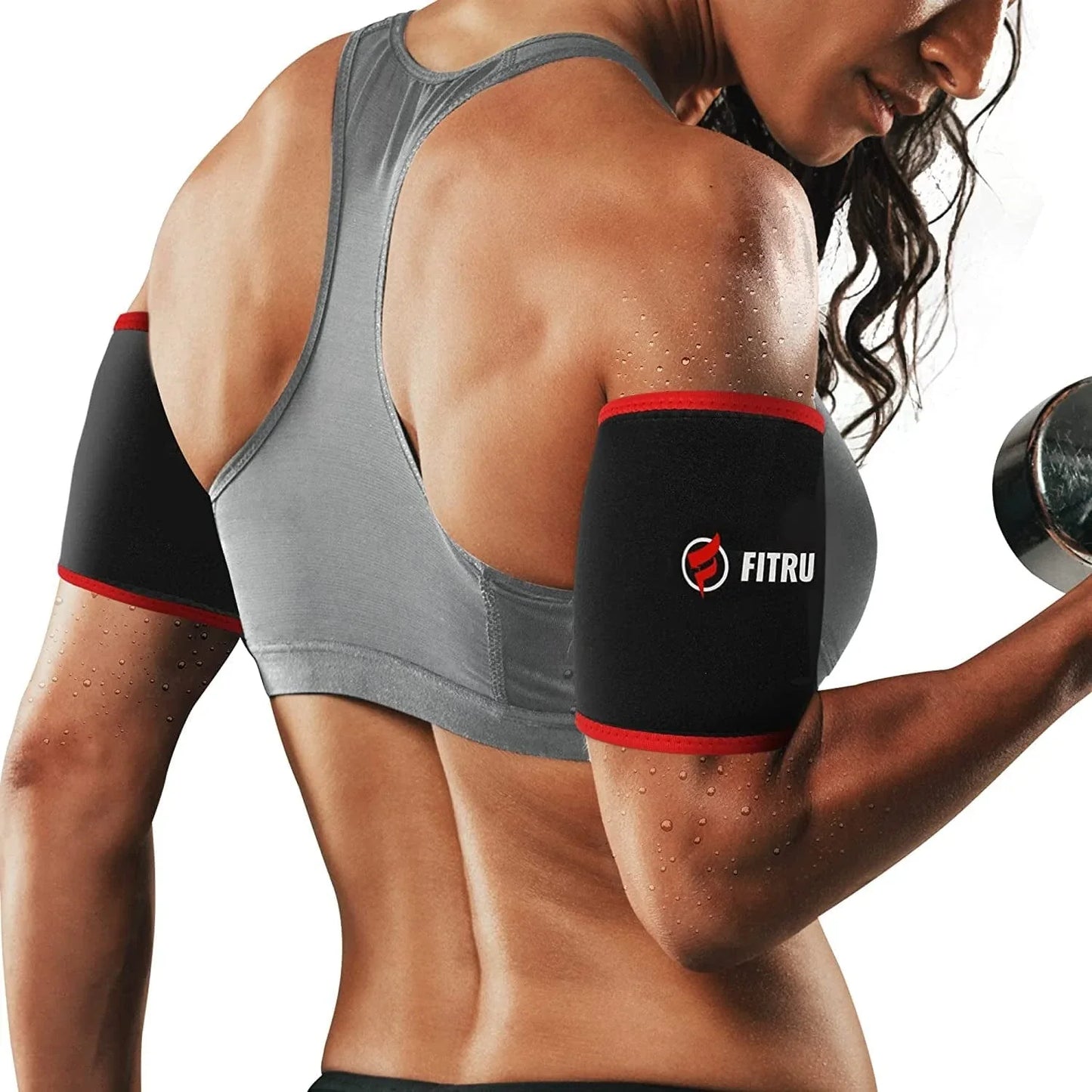 Fitru Premium Arm Trimmers for Men & Women | Sauna Arm Wraps for Flabby Arms Increasing Heat & Sweat during Exercise