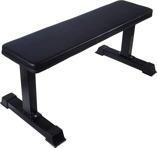 Flat Weight Workout Exercise Bench, Black