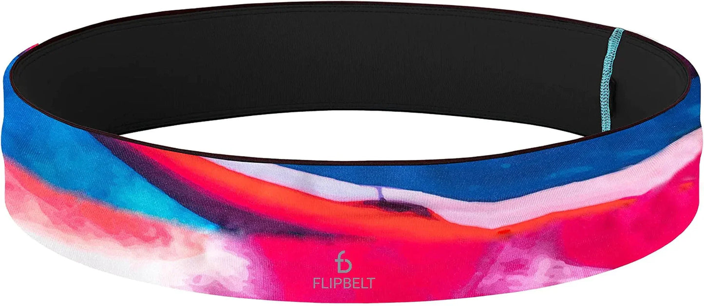 Flipbelt Classic Running Belt | Running Fanny Pack for Women and Men | Non Chafing Waist Band Pack for Phone | Moisture Wicking Storage Belt | USA Company