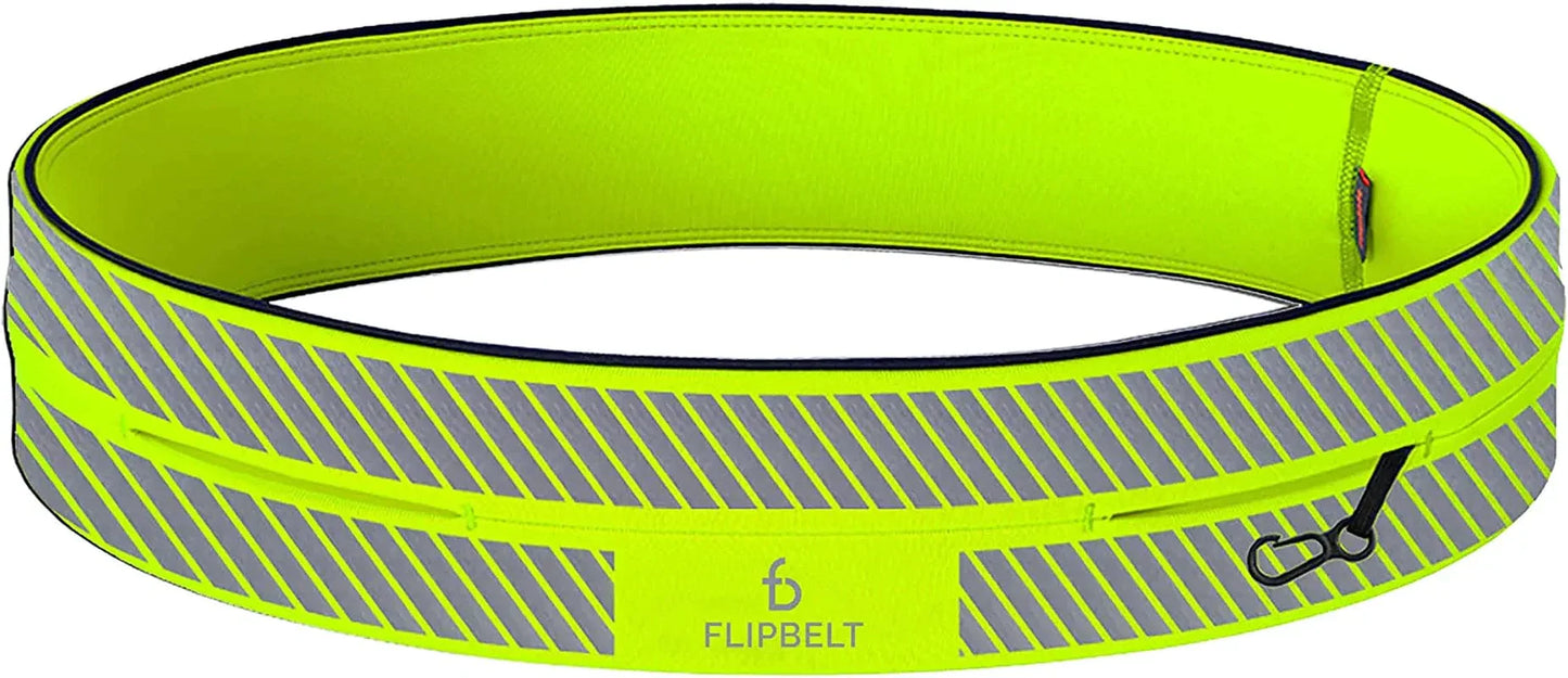 Flipbelt Classic Running Belt | Running Fanny Pack for Women and Men | Non Chafing Waist Band Pack for Phone | Moisture Wicking Storage Belt | USA Company