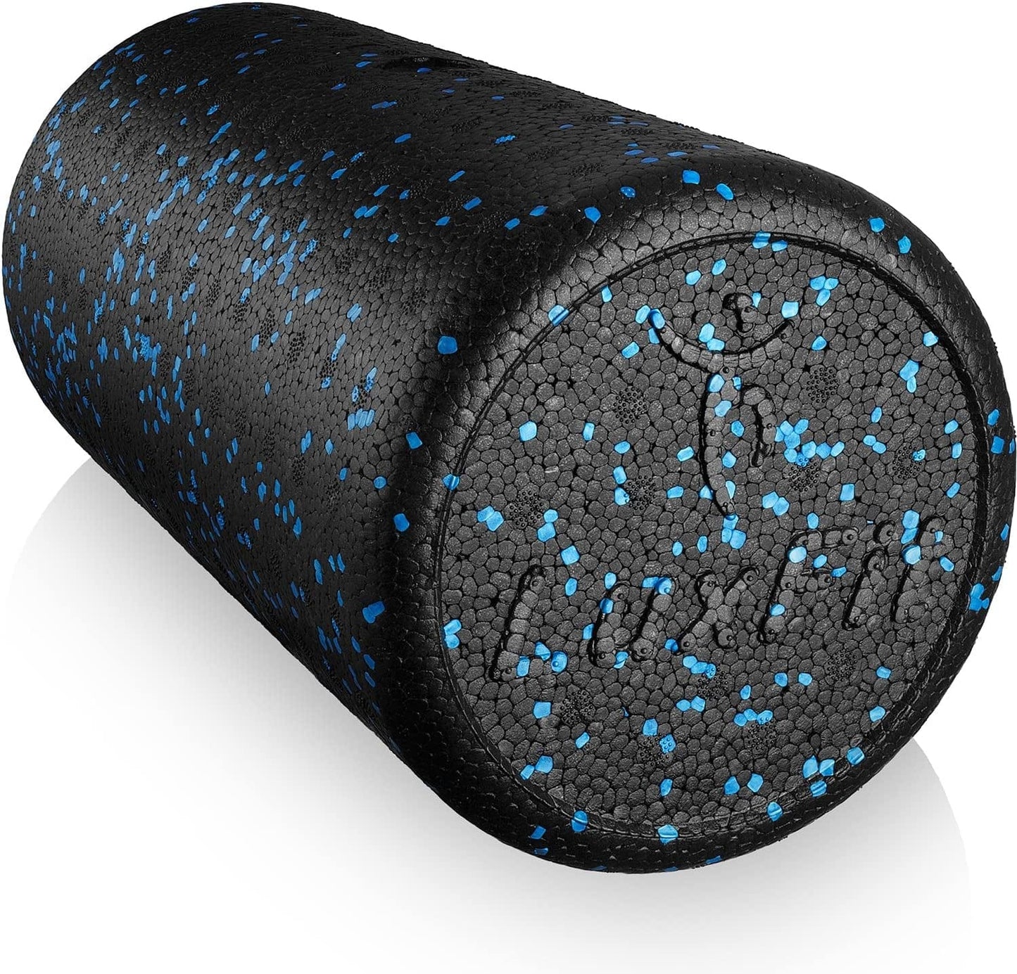 Foam Roller, Luxfit Speckled Foam Rollers for Muscles '3 Year Warranty' Extra Firm High Density for Physical Therapy, Exercise, Deep Tissue Muscle Massage Myofacial Release Body Roller (Blue, 18 Inch)