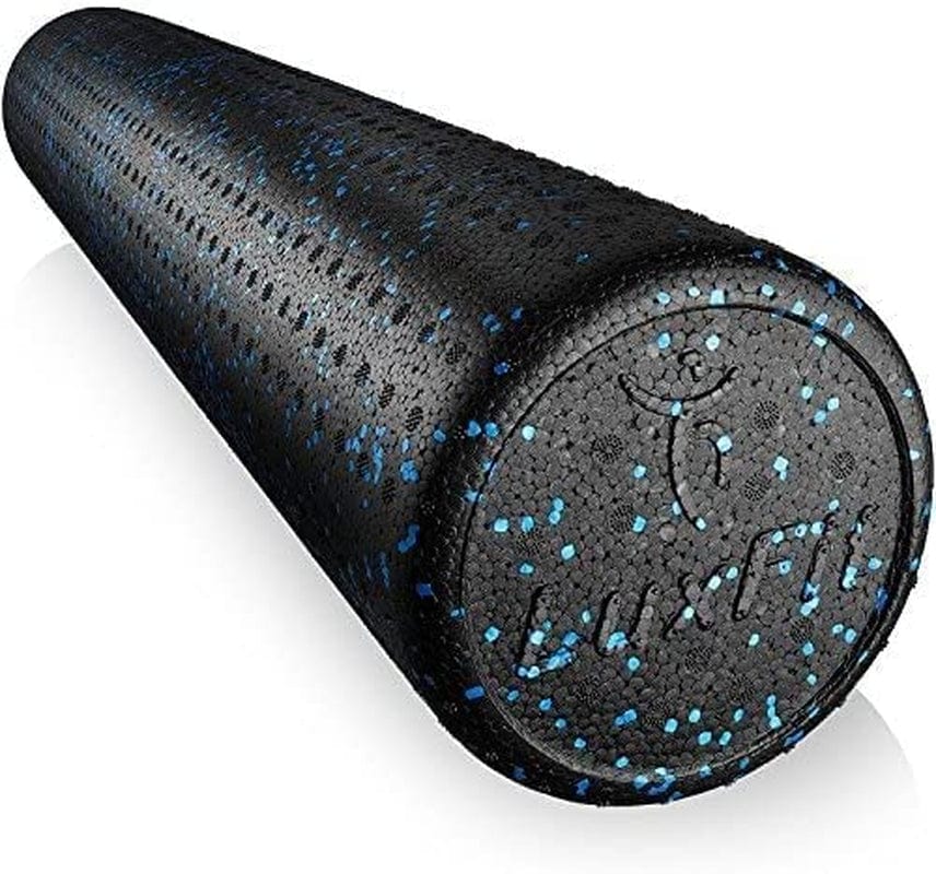 Foam Roller, Luxfit Speckled Foam Rollers for Muscles '3 Year Warranty' Extra Firm High Density for Physical Therapy, Exercise, Deep Tissue Muscle Massage Myofacial Release Body Roller (Blue, 18 Inch)