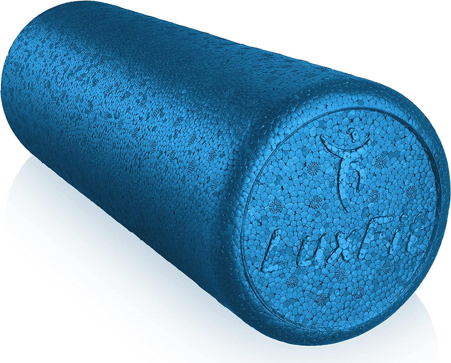 Foam Roller, Luxfit Speckled Foam Rollers for Muscles '3 Year Warranty' Extra Firm High Density for Physical Therapy, Exercise, Deep Tissue Muscle Massage Myofacial Release Body Roller (Blue, 18 Inch)