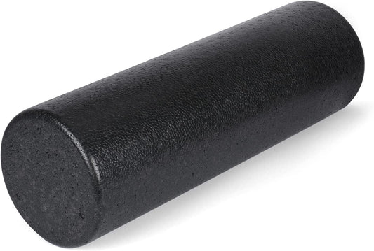 Foam Rollers - High-Density Speckled round Foam Roller for Exercise, Massage, Muscle Recovery (18 Inch, Black)