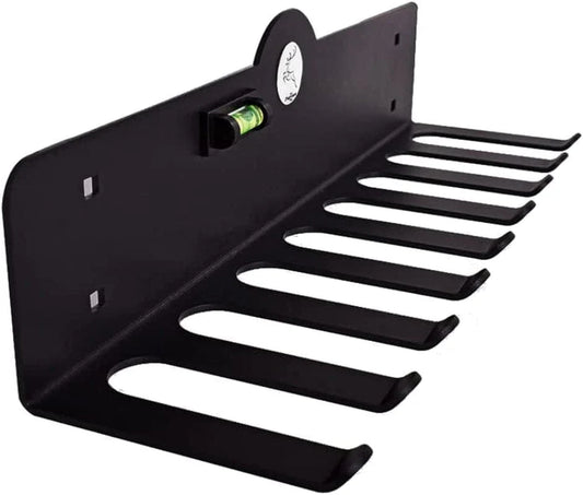 Fonsoco Gym Rack Organizer - with Gloves - Heavy-Duty Storage Rack Wall Mount for Fitness Equipment - Hang Jump Ropes, Barbells, Weights, Straps, Lifting Belts, Resistance Bands, Exercise Accessories - Home and Pro, Hardware Included.