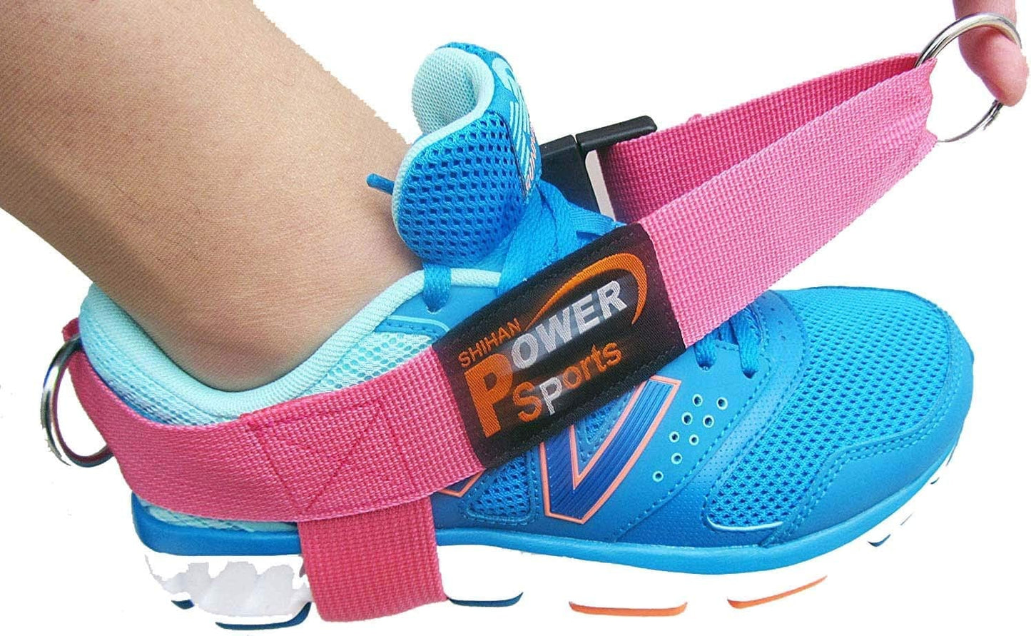 Foot Strap Top Gym Pink 3-D Ankle 3 -Ring Cable Gym Machine Attachment for Women Yoga, Pilates, Leg/Foot/Ankle Training/Fitness Strap (Sold Single)