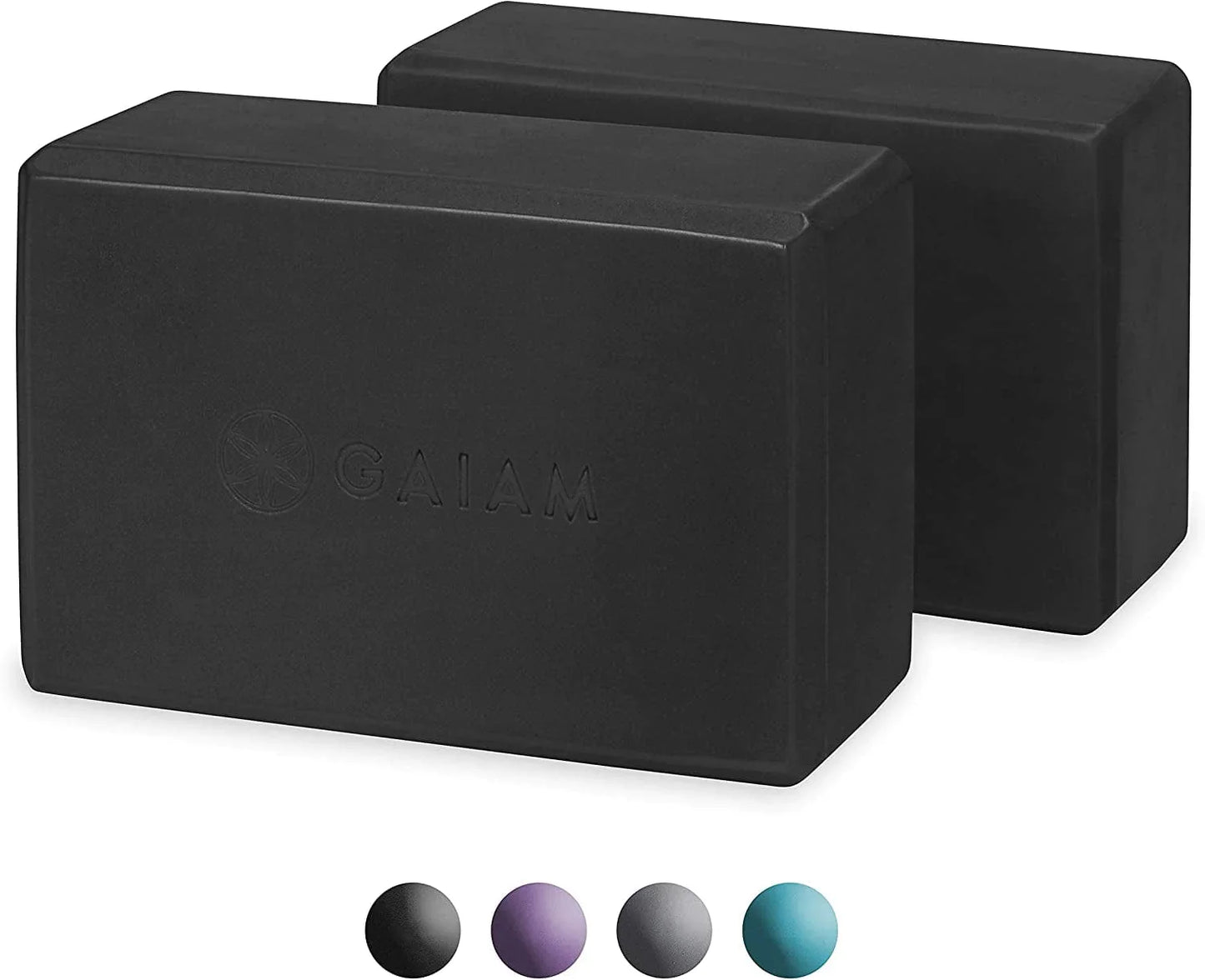 Gaiam Essentials Yoga Block (Set of 2) – Supportive, Soft Non-Slip Foam Surface for Yoga, Pilates, Meditation