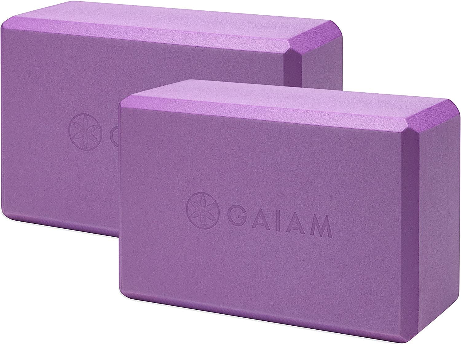 Gaiam Essentials Yoga Block (Set of 2) – Supportive, Soft Non-Slip Foam Surface for Yoga, Pilates, Meditation
