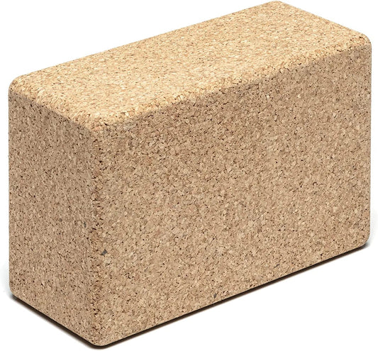 Go4Cork Cork Yoga Block for Yoga, Pilates & Meditation | Cork Yoga Block for Yoga, Pilates & Meditation | Non-Slip, Non-Toxic, Hypoallergenic, Sustainable, Lightweight Yoga Block, 9" X 6" X 4"