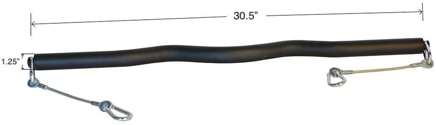 GR8FLEX EZ Curl Bar - Heavy Weight Training Accessory Designed to Fit on Total Trainer, Bowflex, and Home Fitness Gym Equipments with Cable Systems