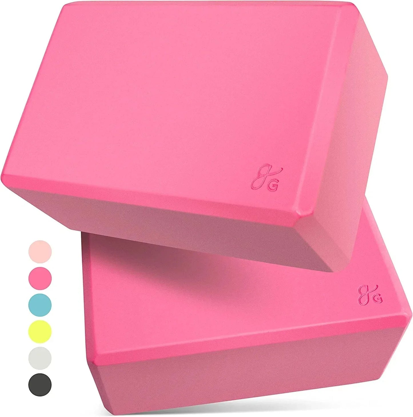 Greater Goods Premium Yoga Blocks - 2 Pack Set for Yoga, Pilates, or Meditation | Light Weight Blocks Made of High Quality Latex-Free Material That Is Non-Slip | Designed in St. Louis