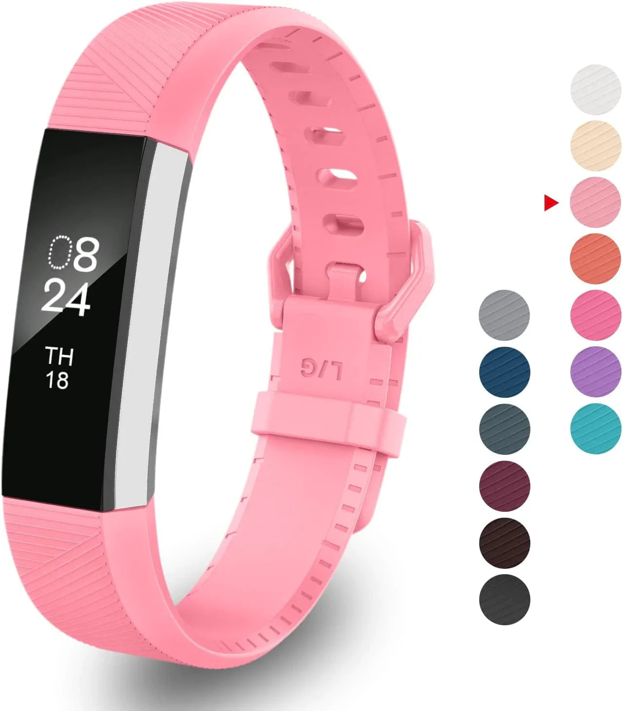 Greeninsync Compatible with Fit Bit Alta HR Bands,Replacement for Fit Bit Alta Band Small Accessory Watch Buckle Wristband for Alta&Alta Hr/Fit Bit Ace Strap Bracelet W/Same Color Metal Clasp(10Pack)