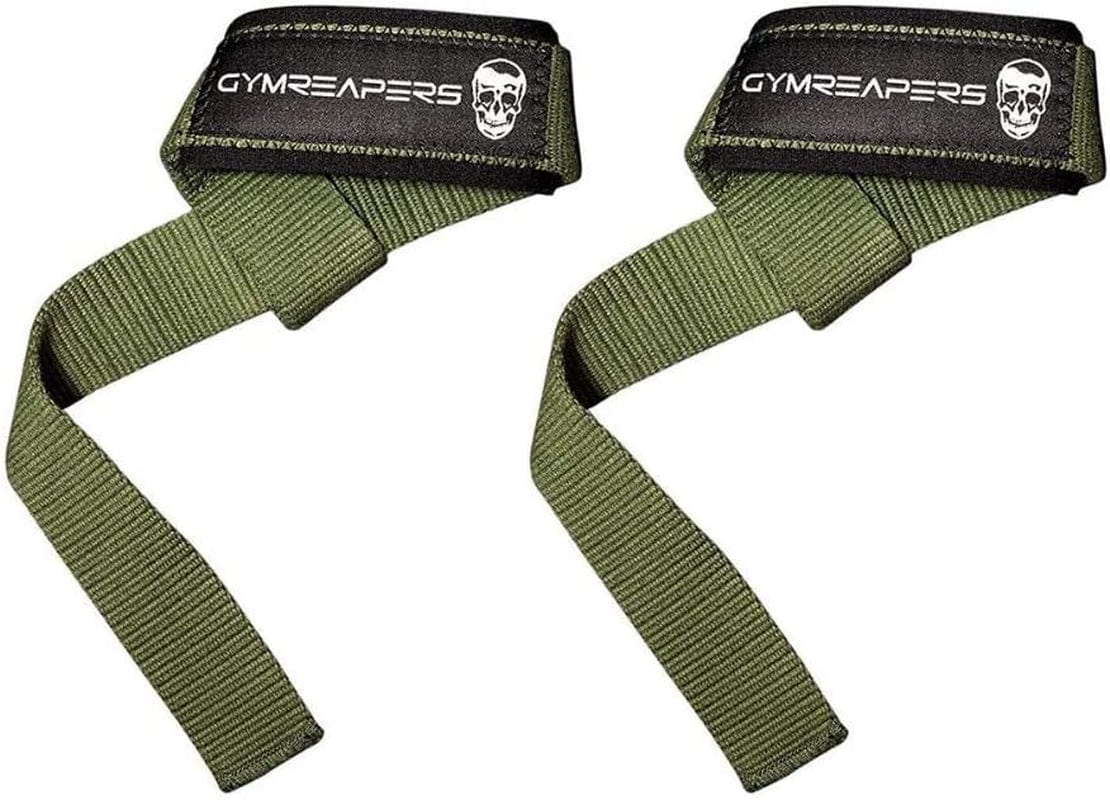 Gymreapers Lifting Wrist Straps for Weightlifting, Bodybuilding, Powerlifting, Strength Training, & Deadlifts - Padded Neoprene with 18 Inch Cotton