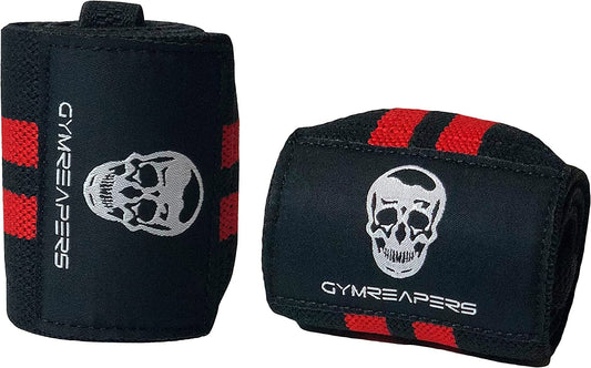 Gymreapers Weightlifting Wrist Wraps (IPF Approved) 18" Professional Quality Wrist Support with Heavy Duty Thumb Loop - Best Wrap for Powerlifting Competition, Strength Training, Bodybuilding