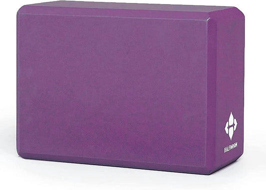 Halfmoon 3" Foam Block: Supportive and Lightweight for Yoga, Pilates, Meditation - Plum