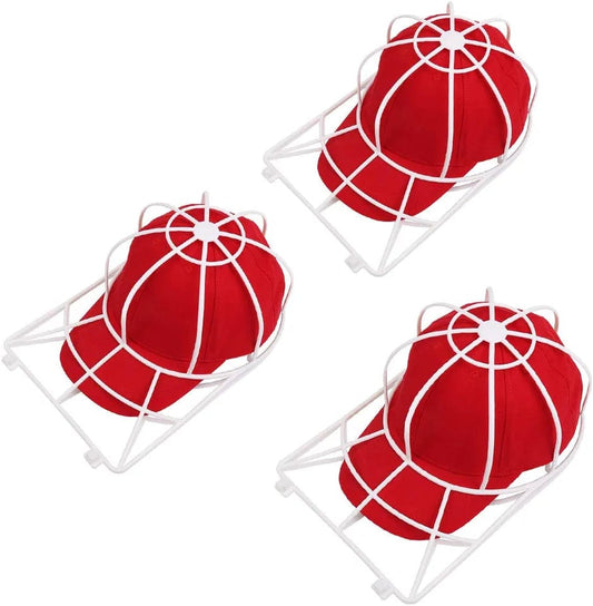 Hat Washer for Washing Machine,3 Pack Baseball Cap Washer,Ball Cap Washer Holder Cage for Dishwasher,Hat Cleaner Frame for Laundry Machine,Curved/Flat Bill Hat Cleaning Shaper Protector Rack Organizer
