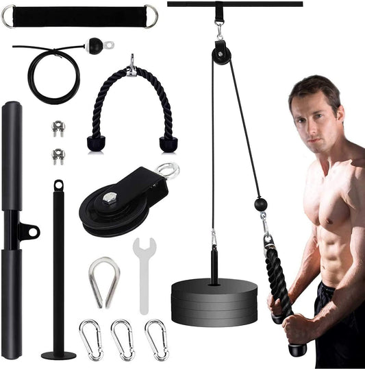 Heavy Duty Tricep Rope 27 & 36 Inches Pull down Fitness Cable Attachment Machine Coated Nylon Rope with Stainless Steel Snap Hook