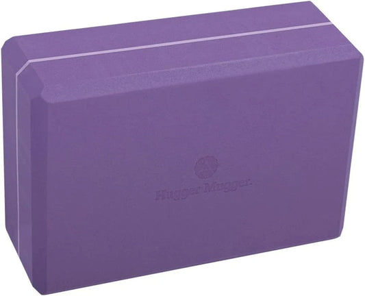 Hugger Mugger 3 In. Foam Yoga Block - Beveled Edges for Comfort, Dense but Lightweight EVA Foam, Reliable Support, Narrower Profile