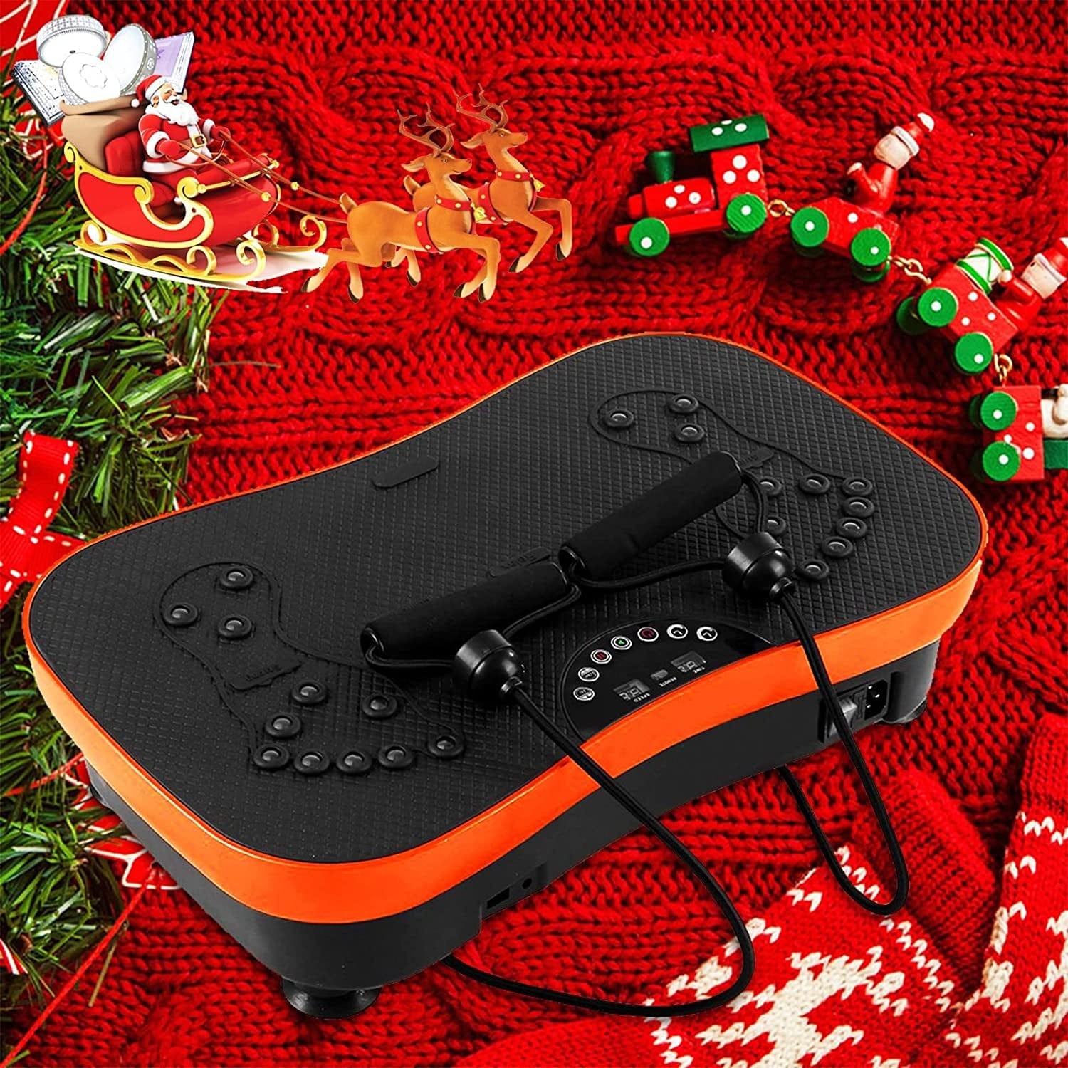 IYFAN Vibration Plate Exercise Machine Whole Body Workout Machine Vibration Fitness Platform Machine Home Training Equipment with Resistance Bands, Remote Control and Max Load 440Lbs