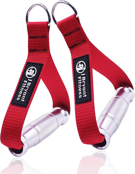J Bryant Fitness Metal Gym Handles for Cable Machine Attachment Heavy Duty Aluminum Alloy Handle Grips Durable Workout Handles for Resistance Bands Pulley LAT Pull down System