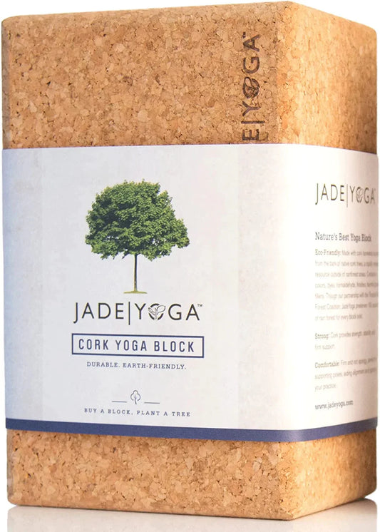 Jadeyoga Cork Block, Natural Cork Yoga Block, Non-Slip Cork Blocks for Yoga, Water Resistant Yoga Cork Blocks, Lightweight Workout Block, Durable Yoga Blocks, Stable and Supportive Yoga Stand