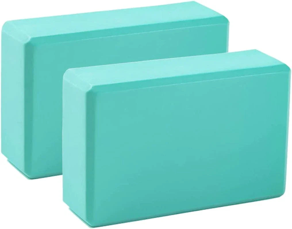 JAY D.L Yoga Blocks（Set of 2）, Supportive Latex-Free High Density/Lightweight EVA Foam Soft Non-Slip Surface for Yoga General Fitness Pilates Stretching and Meditation 9"X6"X3"