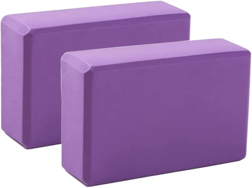 JAY D.L Yoga Blocks（Set of 2）, Supportive Latex-Free High Density/Lightweight EVA Foam Soft Non-Slip Surface for Yoga General Fitness Pilates Stretching and Meditation 9"X6"X3"