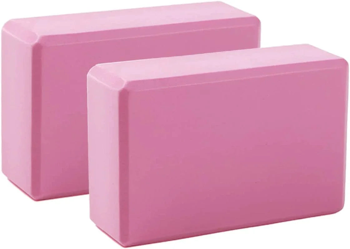 JAY D.L Yoga Blocks（Set of 2）, Supportive Latex-Free High Density/Lightweight EVA Foam Soft Non-Slip Surface for Yoga General Fitness Pilates Stretching and Meditation 9"X6"X3"