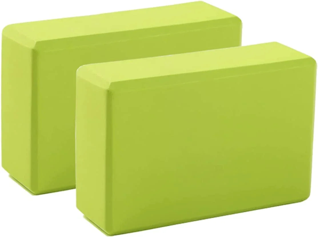JAY D.L Yoga Blocks（Set of 2）, Supportive Latex-Free High Density/Lightweight EVA Foam Soft Non-Slip Surface for Yoga General Fitness Pilates Stretching and Meditation 9"X6"X3"