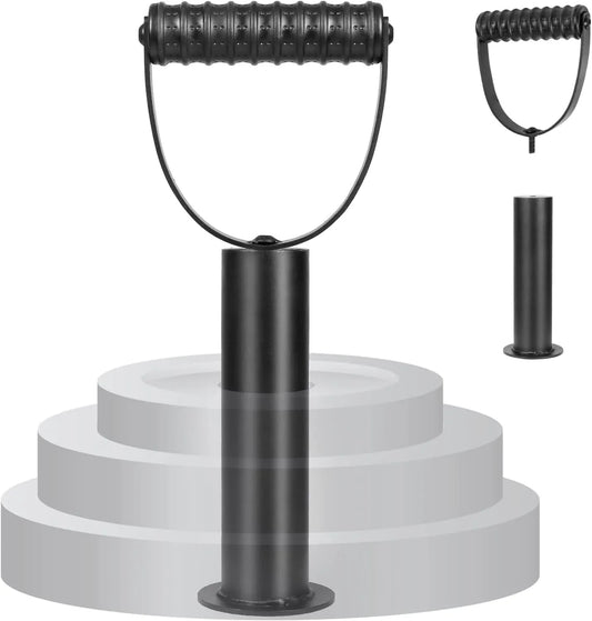 JELLYRATTBIT Adjustable Kettlebell Handle for 2 Inch Weight Plates, Multifunctional Kettlebell Grip for Dumbbells for Gym Workout, Comfortable Non-Slip Rubber Kettlebell Grip, Black