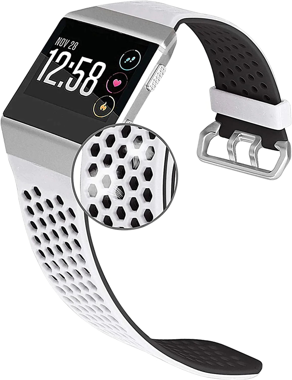 Jobese Compatible with Fitbit Ionic Band, Breathable Soft Silicone Sports Replacement Accessories Compatible with Fitbit Ionic Watch Bands for Men Women