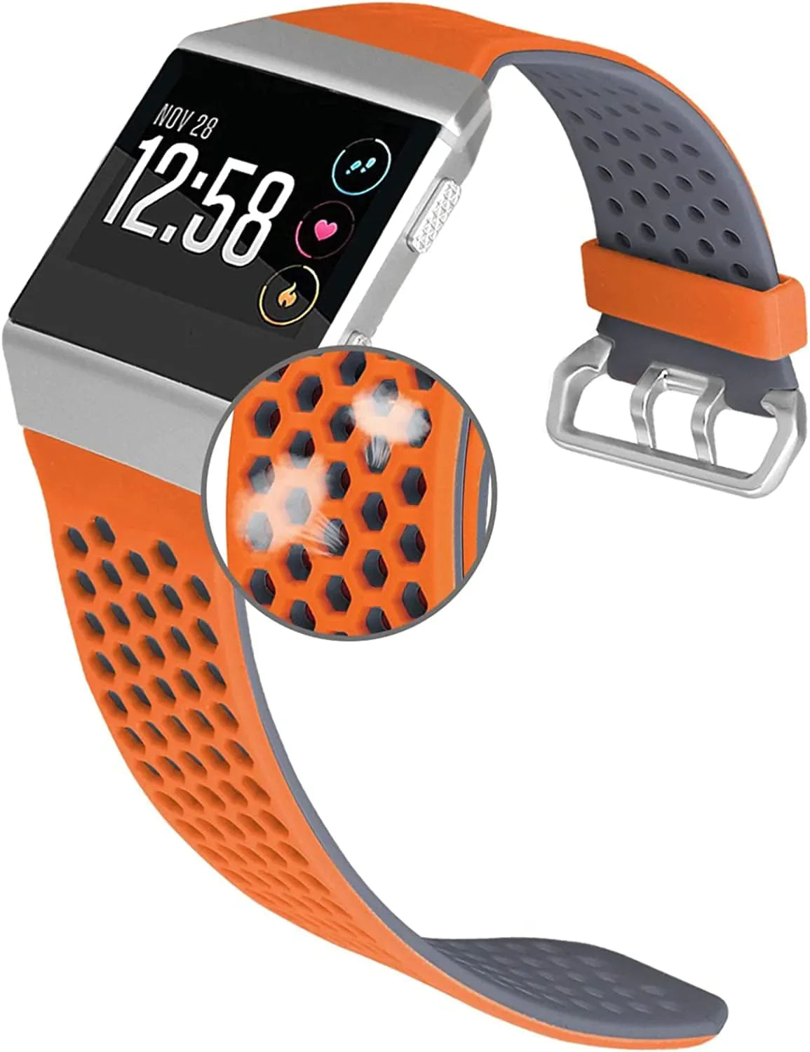 Jobese Compatible with Fitbit Ionic Band, Breathable Soft Silicone Sports Replacement Accessories Compatible with Fitbit Ionic Watch Bands for Men Women