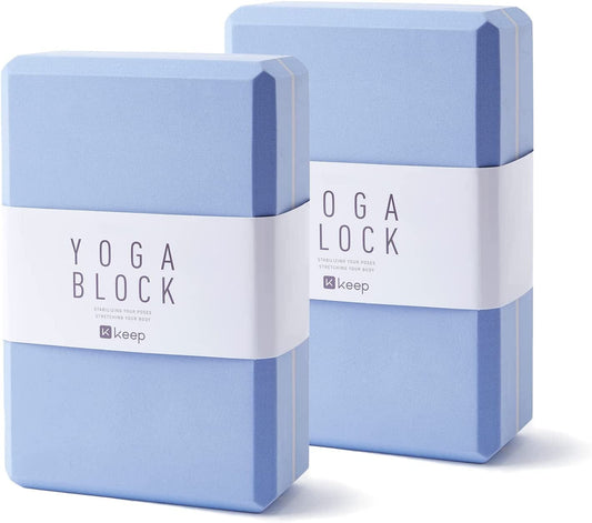KEEP Yoga Block, High Density EVA Foam Blocks for Yoga, Pilates, Meditation , Aid Balance, Support and Deepen Poses - Non-Slip Lightweight Durable
