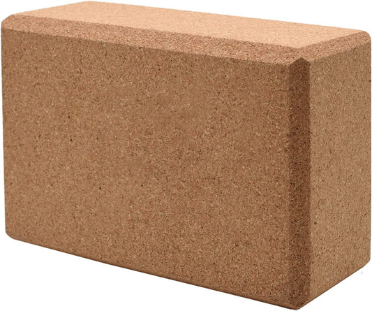 KINDOYO Cork Yoga Block - Support Deeper Poses Brick Anti-Slip Block and Belt