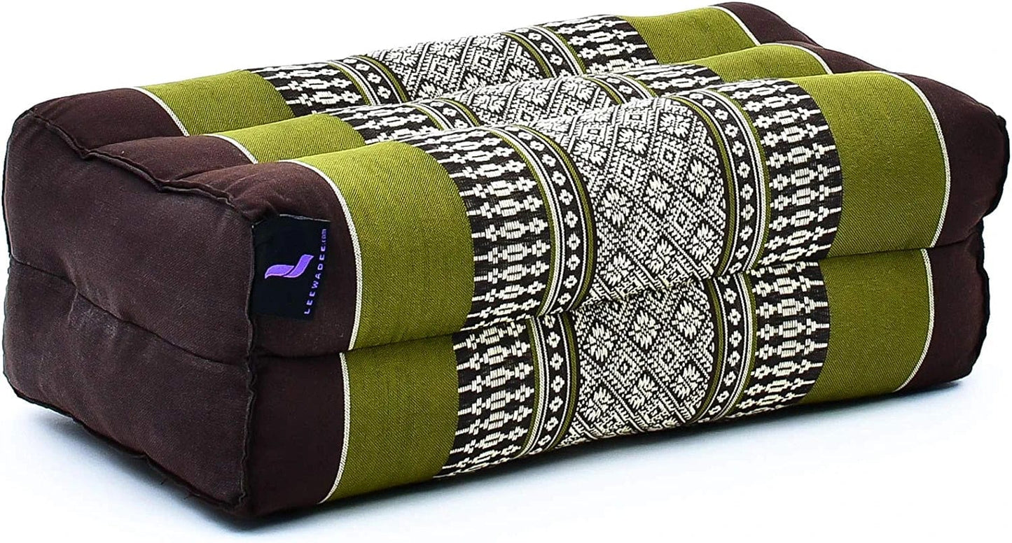 LEEWADEE Yoga Block – Floor Cushion for Yoga Practice, Meditation Seat Cushion for Workouts Filled with Eco-Friendly Kapok, 1 Inches
