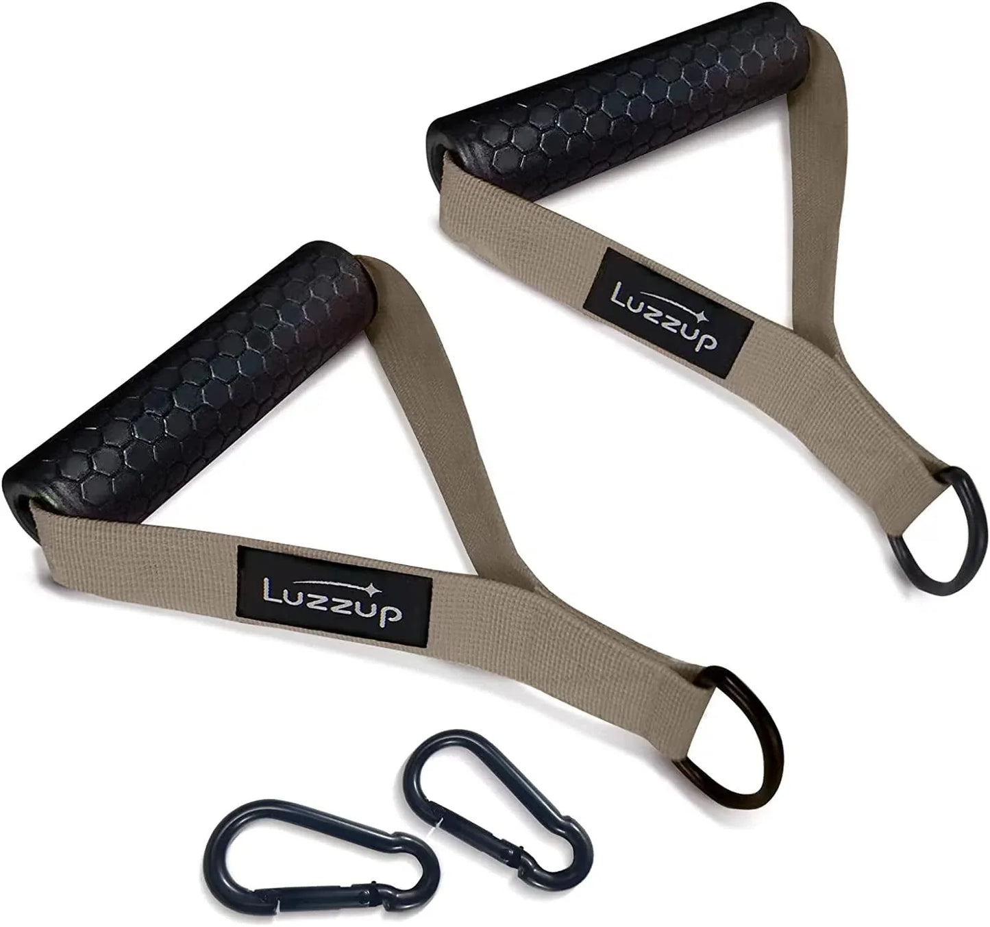 Luzzup Heavy Duty Exercise Grip Handles for Pulley System or Resistance Bands, Gym Handles for Cable Machines, Exercise Cable Attachment Silicone Grip(Set of 2)