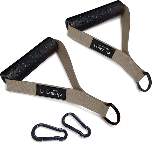 Luzzup Heavy Duty Exercise Grip Handles for Pulley System or Resistance Bands, Gym Handles for Cable Machines, Exercise Cable Attachment Silicone Grip(Set of 2)