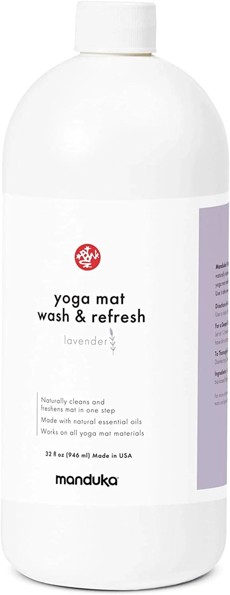Manduka Yoga Natural Mat Wash and Refresh - 100% Natural, Essential Oils, Non Irritating, Pet Friendly, Fresh Scent, Various Sizes and Scents