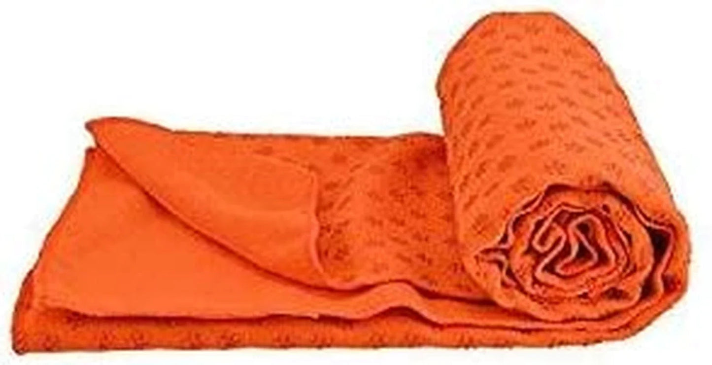 Mansov Yoga Mat Towel 72”×24”Long Perfect Size Super Premium Sweat Absorbent Bikram Hot Yoga Towels Ideal for Hot Yoga, Fitness, Exercise with Carrying Mesh Bag Machine Washable