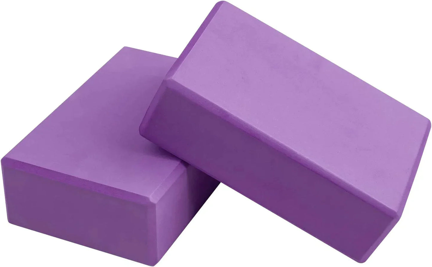 Matymats Yoga Blocks 2 Pack High Density Supportive EVA Foam Blocks for Yoga Pilates, Meditation, Odor Free Bricks for Improve Strength, Aid Balance, Flexibility, Support and Deepen Poses 9X6X3 Inches