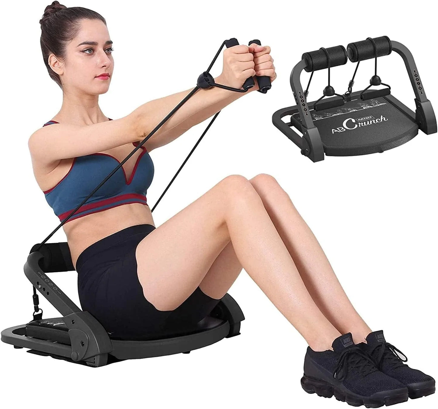 MBB Ab Crunch Machine,Exercise Equipment for Home Gym Equipment for Strength Training with Resistance Bands, Abs and Total Body Workout,Sole Brand and Patent Owner
